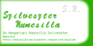 szilveszter muncsilla business card